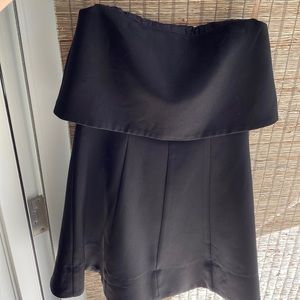 Strapless black dress